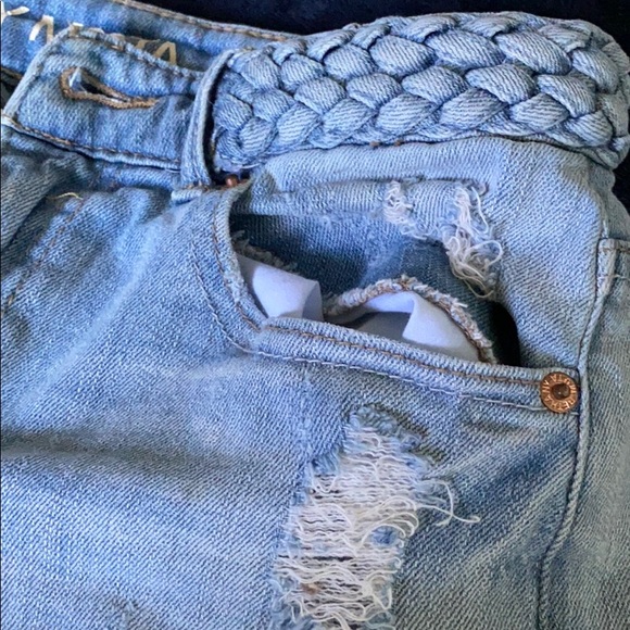 High-waisted Denim Shorts - Picture 2 of 2